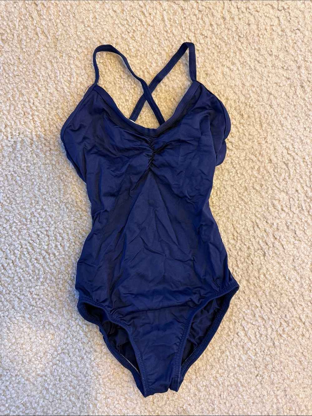 Navy Blue leotard Crossback Straps
